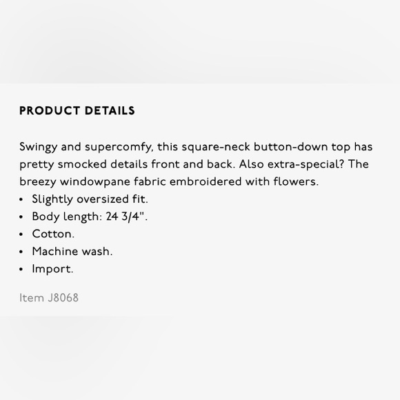 💥Madewell Embroidered Windowpane Square-Neck Button-Down Top💥 - Picture 15 of 15